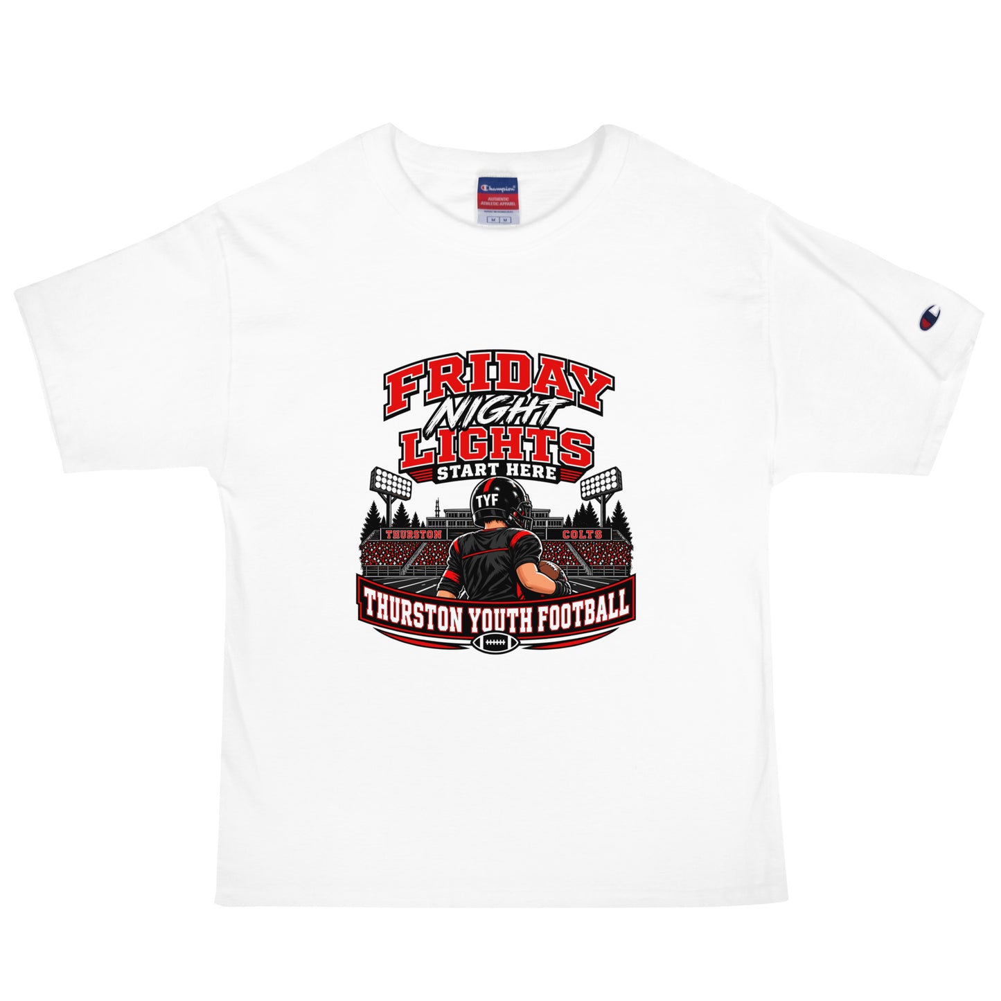 Signature | Champion T-Shirt | Thurston Youth Football | Vanguard Logo