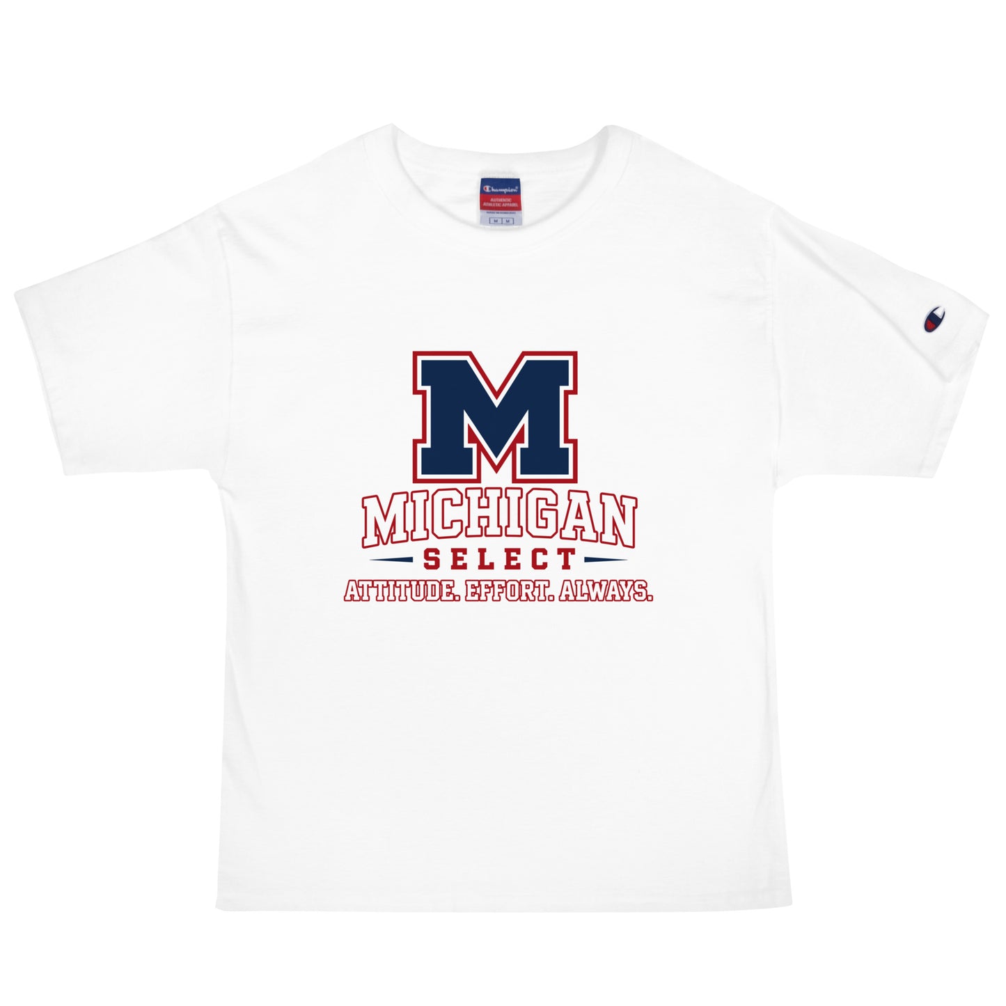 Signature | Champion T-Shirt | Michigan Select Baseball | Crest Logo