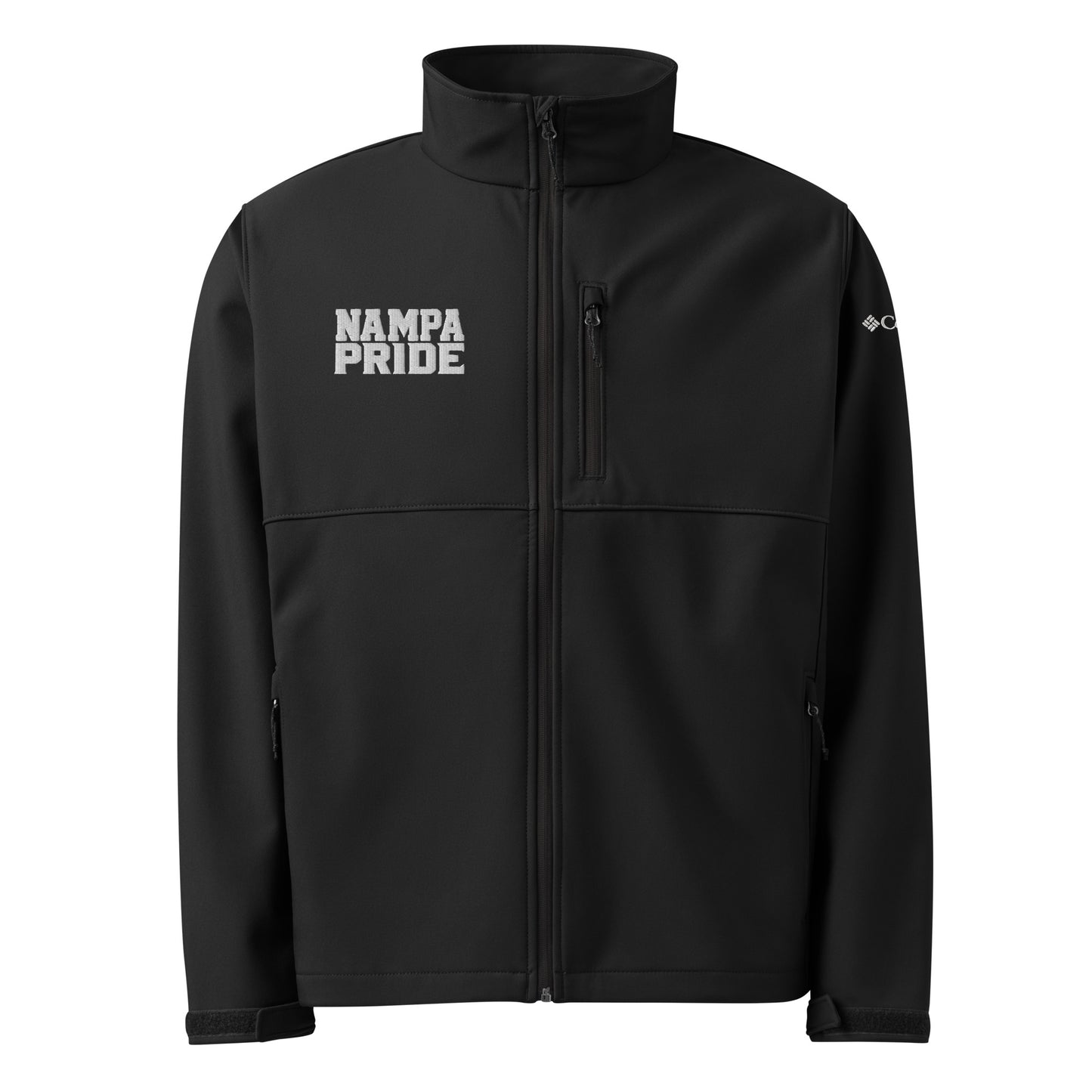 Signature | Columbia Soft Shell Jacket | Nampa Pride | Letter Mark Logo