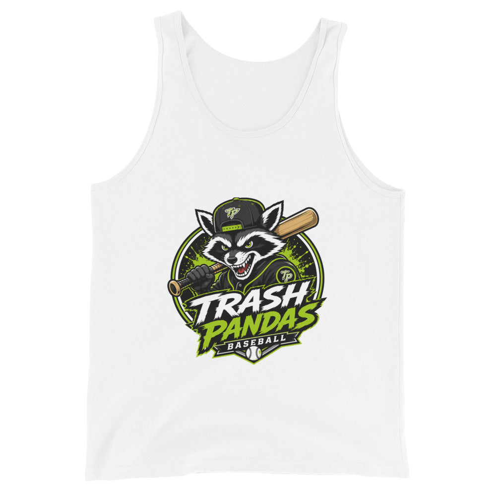 Performance | Tank Top | Trash Pandas Baseball Organization | Mascot Logo