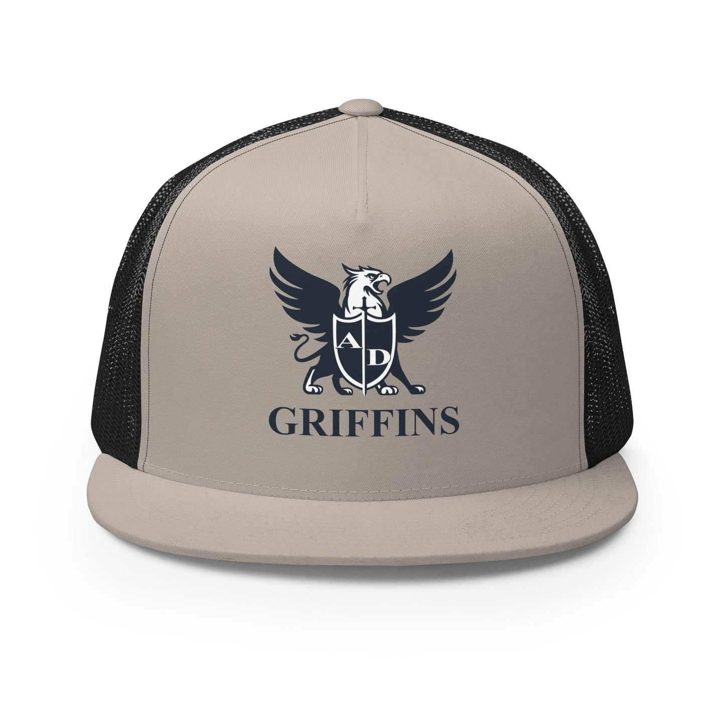 Performance | 5 Panel Trucker Cap | Arma Dei Academy Basketball | Griffin Logo