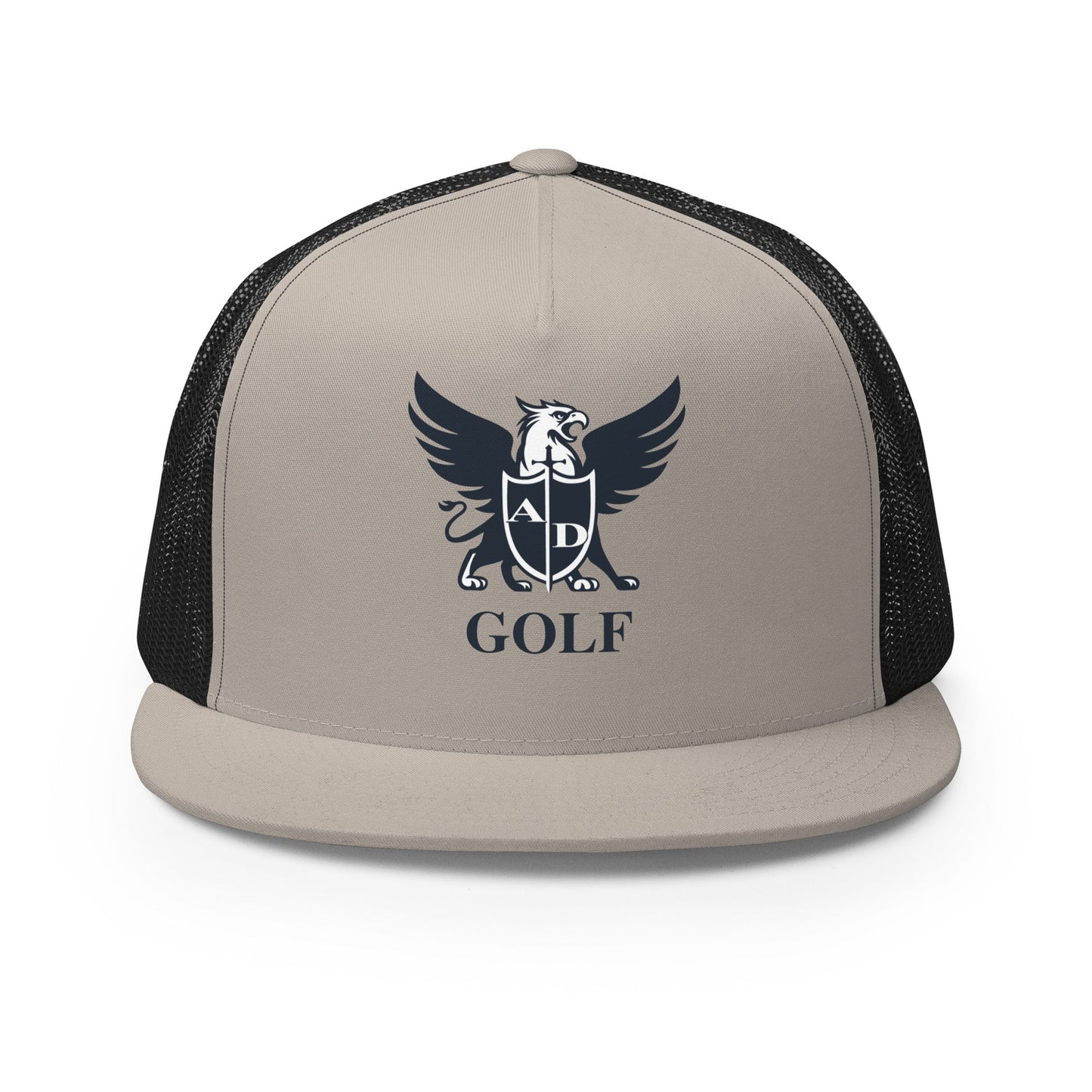 Performance | 5 Panel Trucker Cap | Arma Dei Academy Golf | Griffin Logo