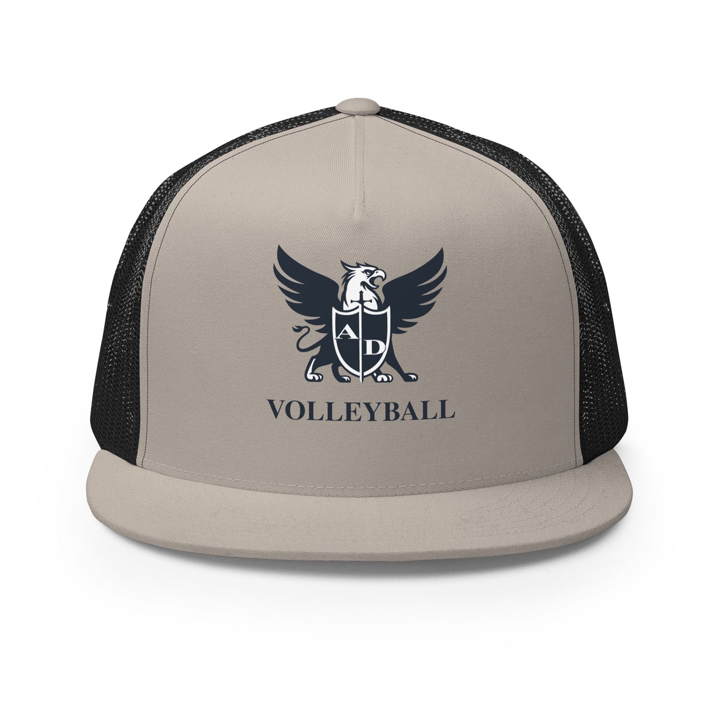 Performance | 5 Panel Trucker Cap | Arma Dei Academy Volleyball | Griffin Logo