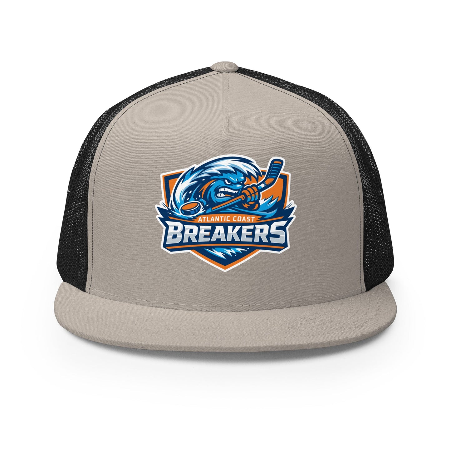 Performance | 5 Panel Trucker Cap | Atlantic Coast Breakers Hockey | Mascot Shield Logo