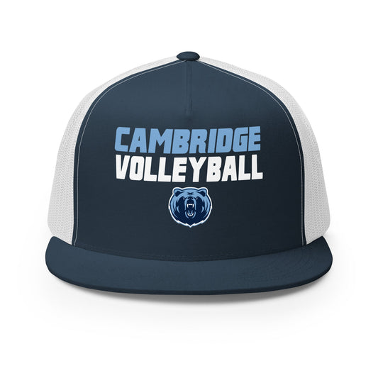 Performance | 5 Panel Trucker Cap | Cambridge Volleyball | Modern Logo