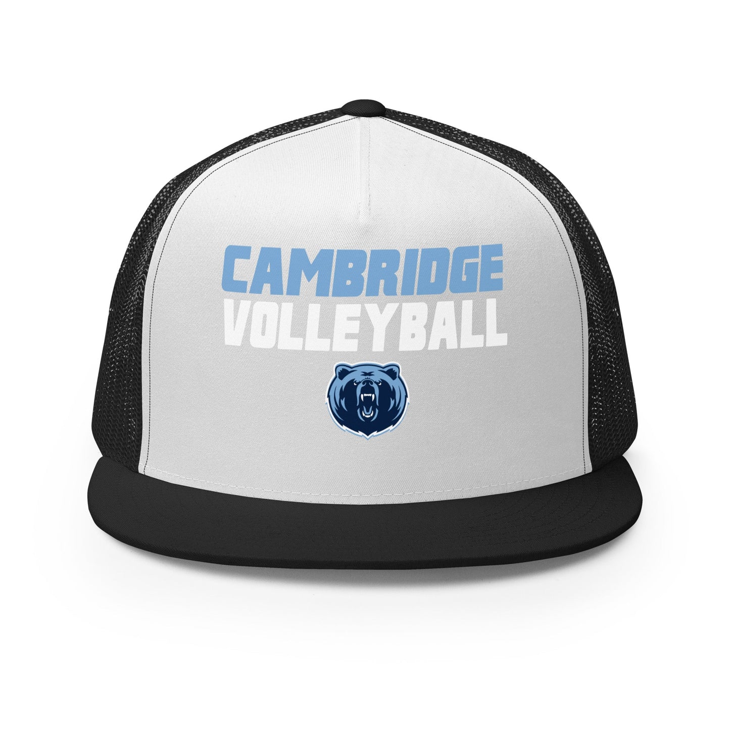 Performance | 5 Panel Trucker Cap | Cambridge Volleyball | Modern Logo
