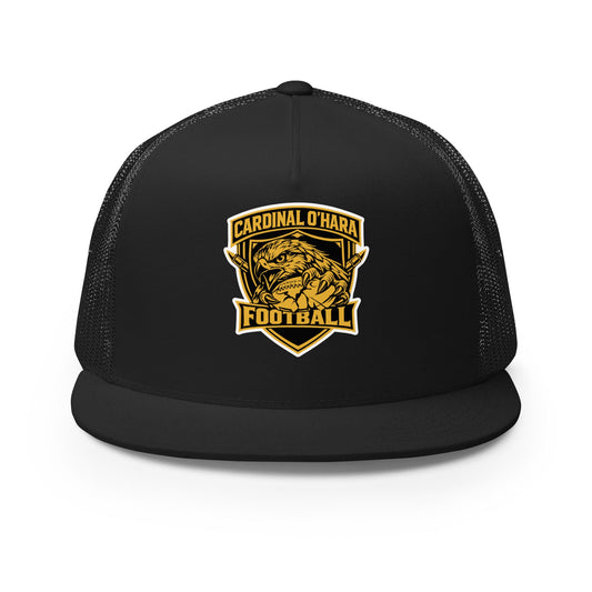 Performance | 5 Panel Trucker Cap | Cardinal Ohara Hawks | Shield Logo