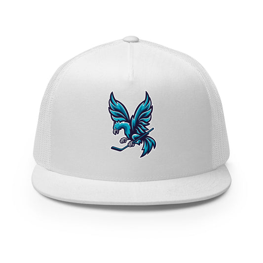 Performance | 5 Panel Trucker Cap | Charlotte Rise | Mascot Logo