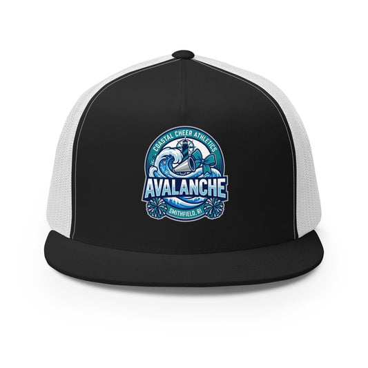 Performance | 5 Panel Trucker Cap | Coastal Cheer Athletics Avalanche