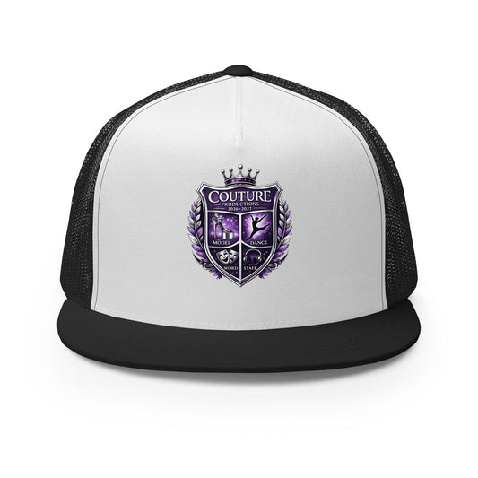 Performance | 5 Panel Trucker Cap | Couture Productions | Couture Shield Logo