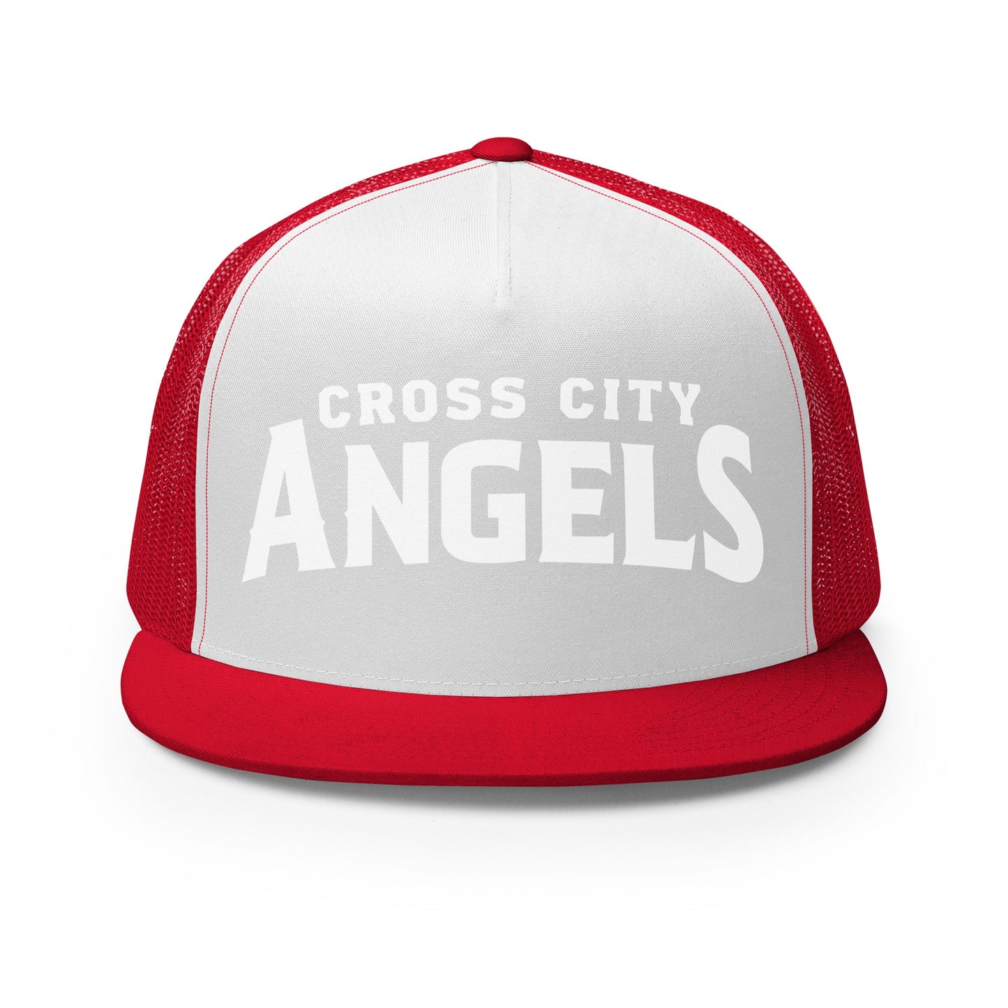 Performance | 5 Panel Trucker Cap | Cross City Angels | Emblem Logo
