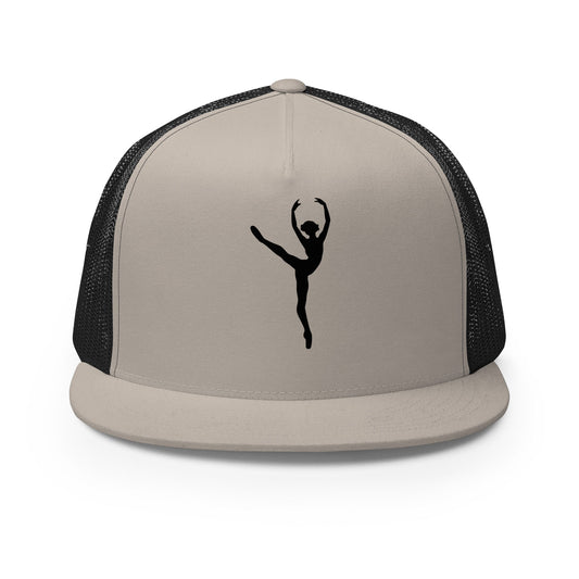 Performance | 5 Panel Trucker Cap | Dancin' Time Studios | Lyric Dancer Logo