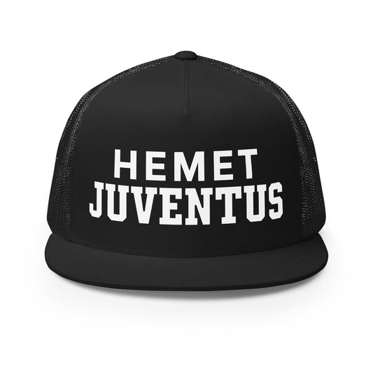 Performance | 5 Panel Trucker Cap | Hemet Juventus | Modern Script Logo