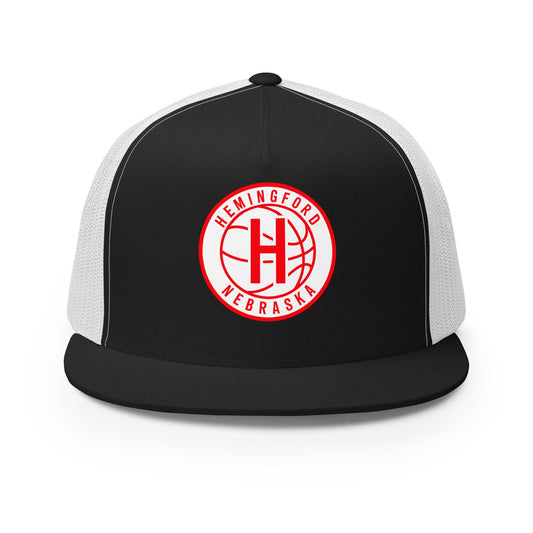 Performance | 5 Panel Trucker Cap | Hemingford Bobcats | Alt Badge Logo