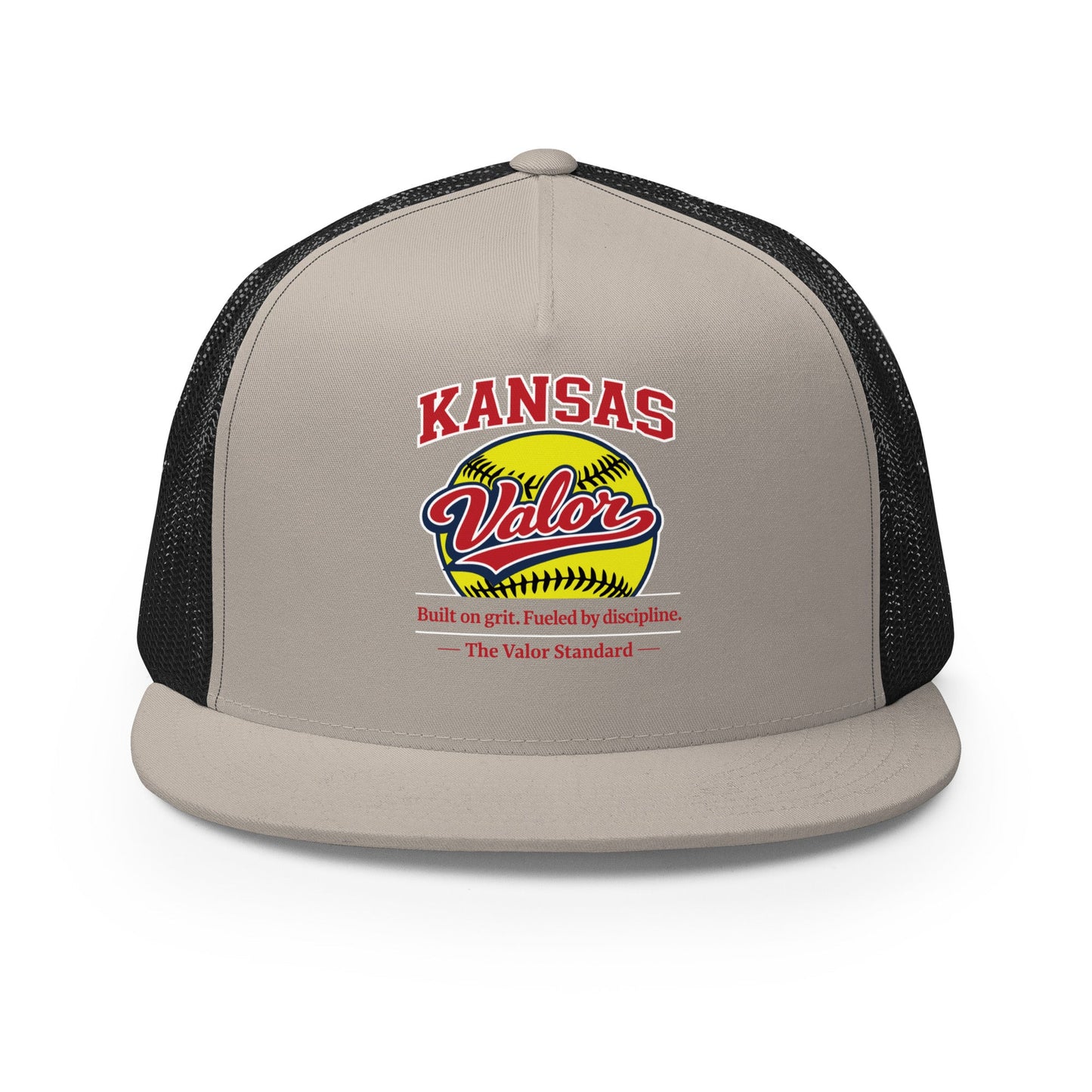 Performance | 5 Panel Trucker Cap | Kansas Valor Fan Gear | The Standard Logo