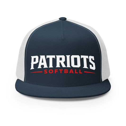 Performance | 5 Panel Trucker Cap | LFMS Athletics | Patriots Softball Logo
