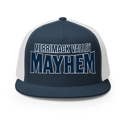 Performance | 5 Panel Trucker Cap | Merrimack Valley Mayhem | Script Logo