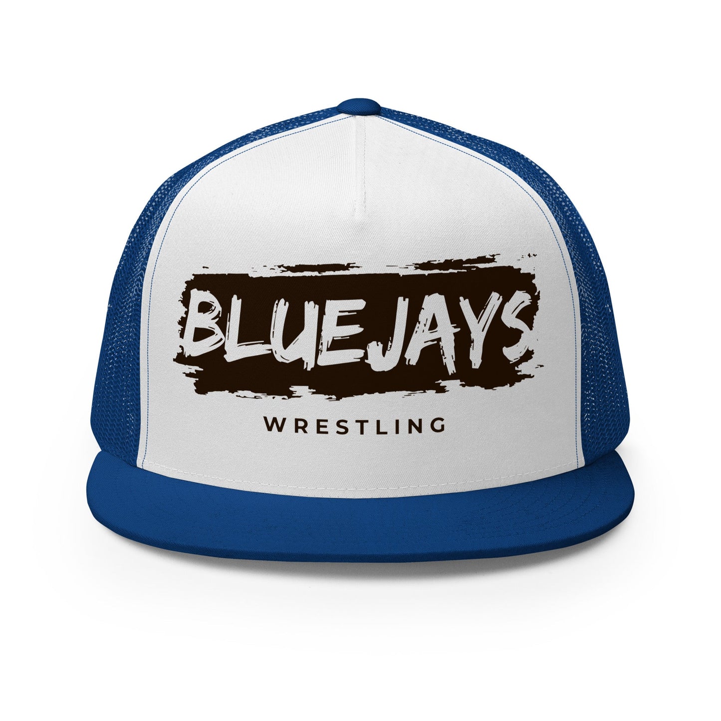 Performance | 5 Panel Trucker Cap | Middlesex Bluejays Wrestling | Script Logo