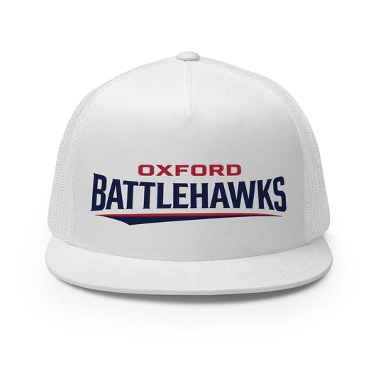 Performance | 5 Panel Trucker Cap | Oxford Battlehawks 13U | Raptor Logo