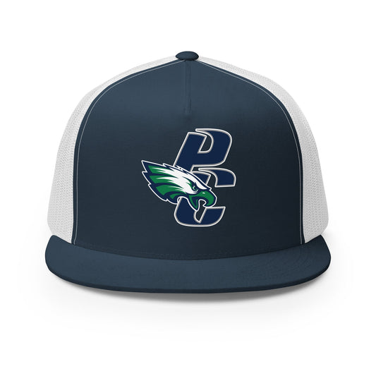 Performance | 5 Panel Trucker Cap | PINE CREEK SWIM & DIVE | PC Mascot Logo