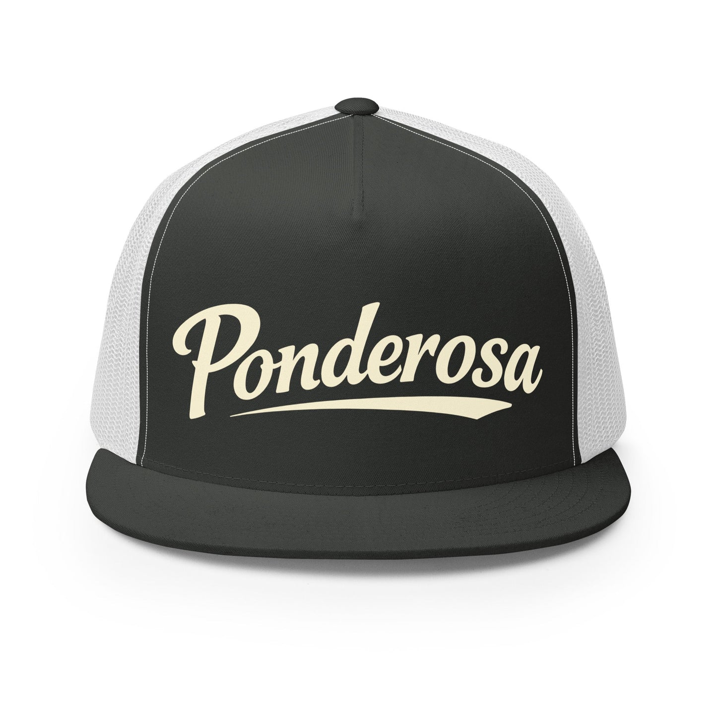 Performance | 5 Panel Trucker Cap | Ponderosa Reunion | Painted Mountain Crest Logo