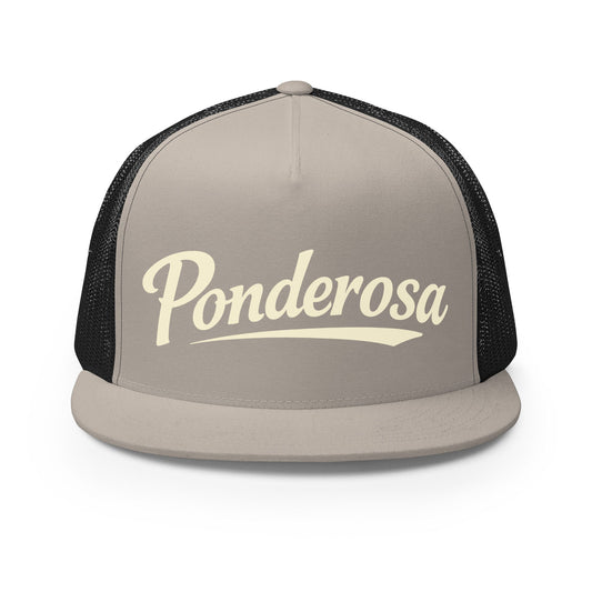 Performance | 5 Panel Trucker Cap | Ponderosa Reunion | Painted Mountain Crest Logo