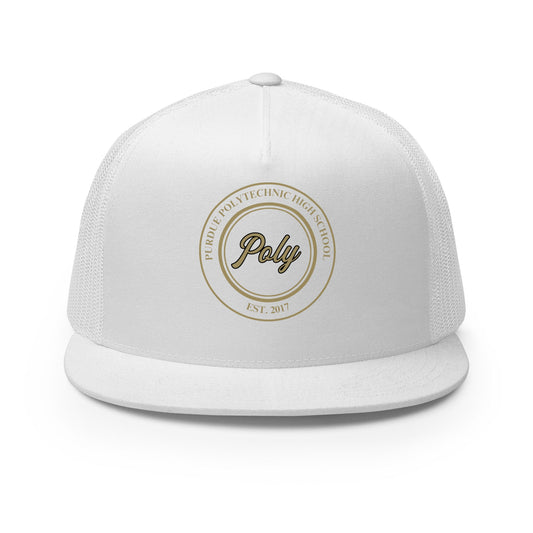 Performance | 5 Panel Trucker Cap | Purdue Polytechnic High School | Poly Seal Logo