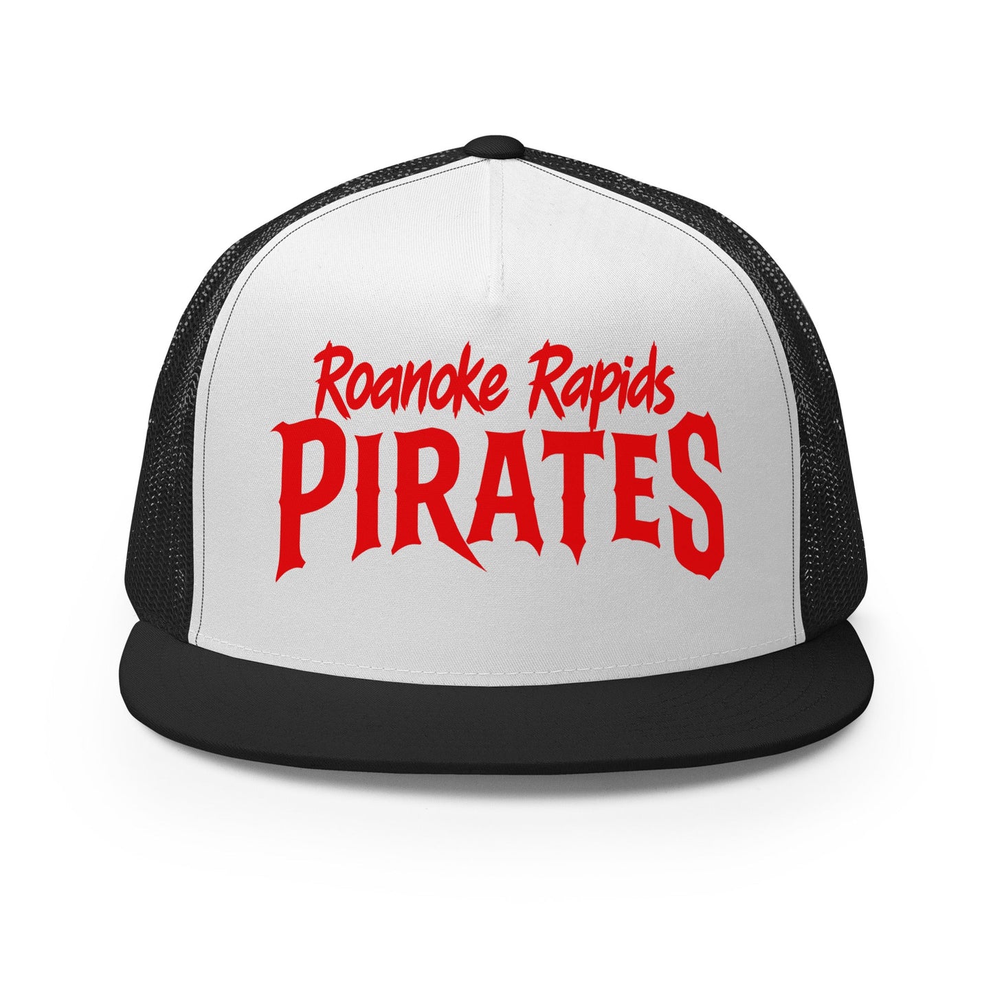 Performance | 5 Panel Trucker Cap | Roanoke Rapids Pirates | Black Sail Battlers Logo