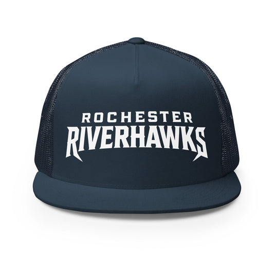 Performance | 5 Panel Trucker Cap | Rochester Riverhawks | Shield Logo