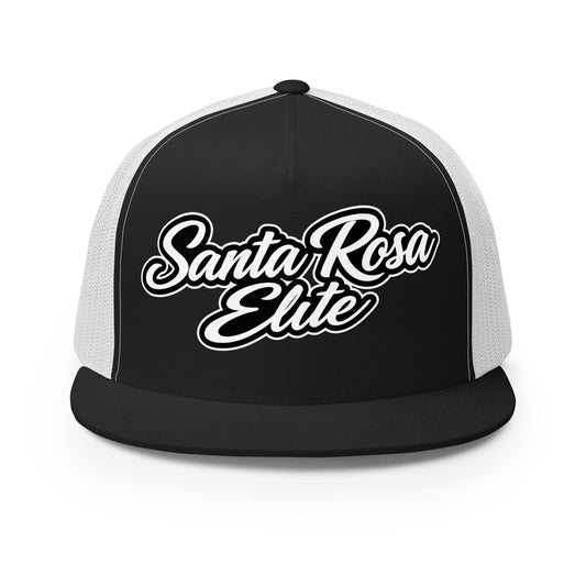 Performance | 5 Panel Trucker Cap | Santa Rosa Elite | Crimson Crest Logo