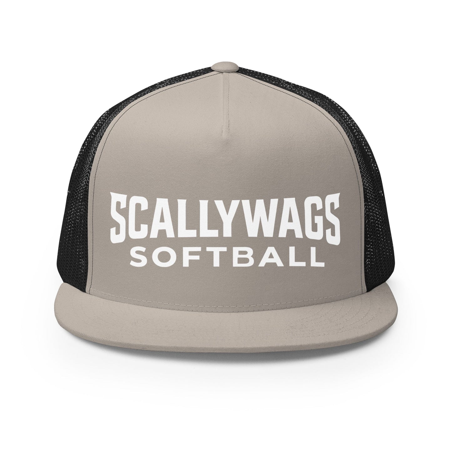 Performance | 5 Panel Trucker Cap | Scallywags Softball | Modern Script Logo