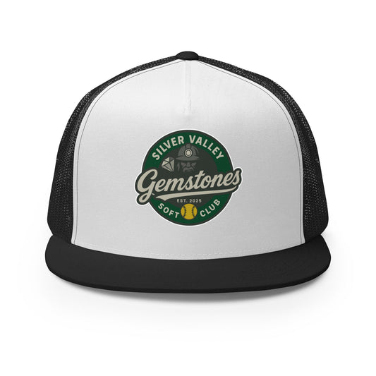 Performance | 5 Panel Trucker Cap | Silver Valley Gemstones | Badge Logo