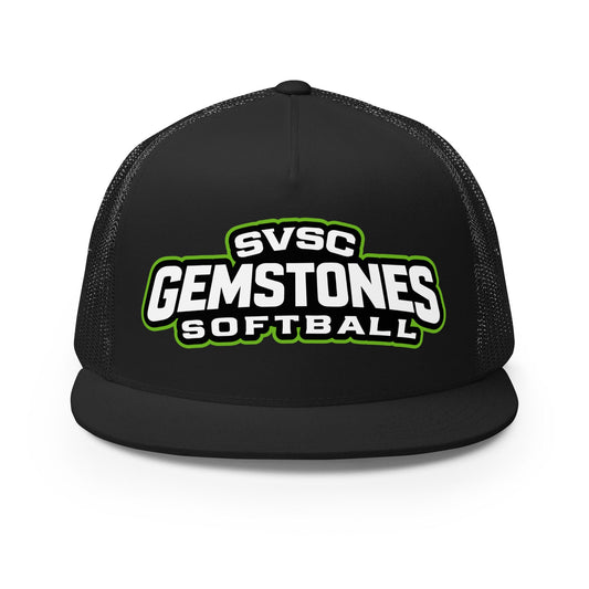 Performance | 5 Panel Trucker Cap | Silver Valley Gemstones | Vanguard Logo