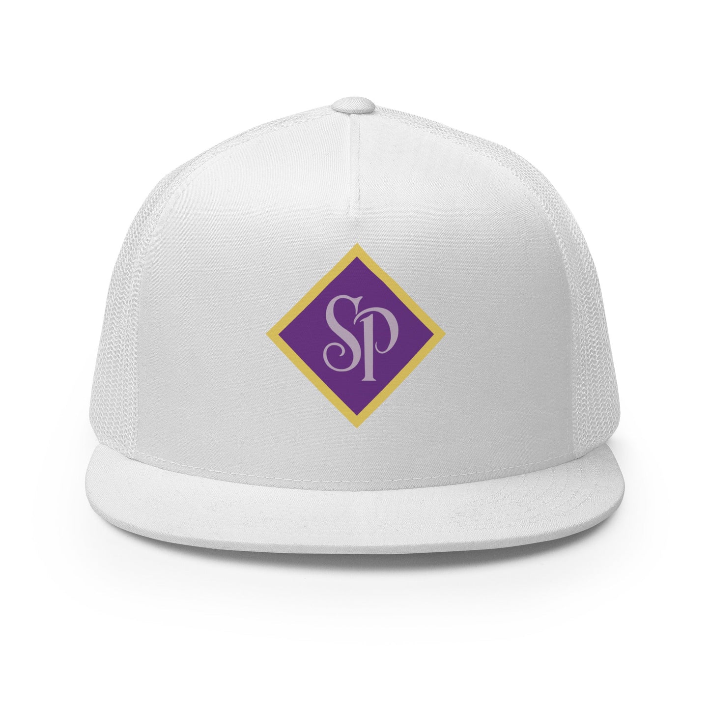 Performance | 5 Panel Trucker Cap | So Precious Goods | Amethyst Aura Logo
