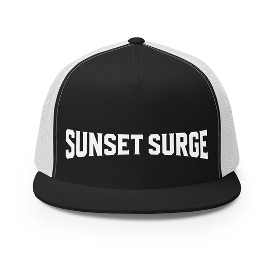 Performance | 5 Panel Trucker Cap | Sunset Surge All-Star Cheerleading | Crest Logo