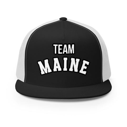 Performance | 5 Panel Trucker Cap | Team Maine | Arch Mark Logo