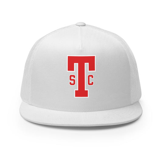 Performance | 5 Panel Trucker Cap | Texoma Softball Club | Block T Logo