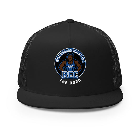 Performance | 5 Panel Trucker Cap | The Boro Brand | Wrestler Logo