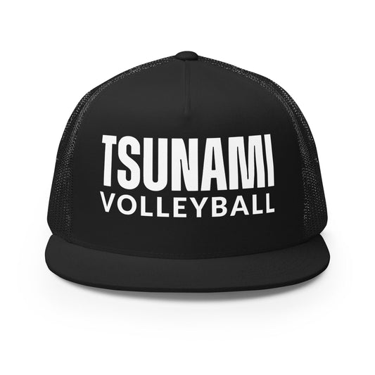 Performance | 5 Panel Trucker Cap | Tsunami Volleyball Club | Modern Script Logo