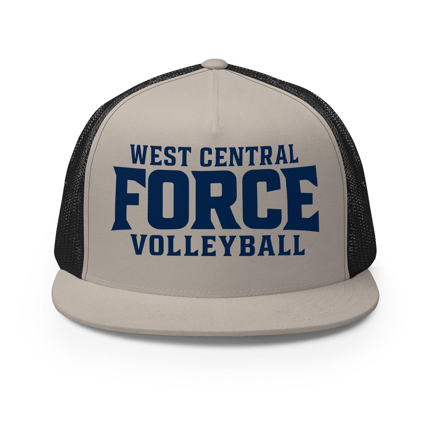 Performance | 5 Panel Trucker Cap | West Central Force Volleyball | Blue Logo
