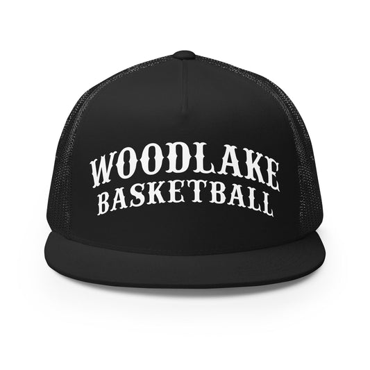 Performance | 5 Panel Trucker Cap | Woodlake Boys Basketball | Athletics Logo