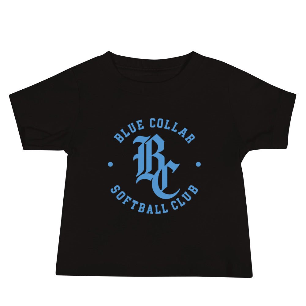 Performance | Baby T-Shirt | Blue Collar Softball 2034 | Varsity Logo