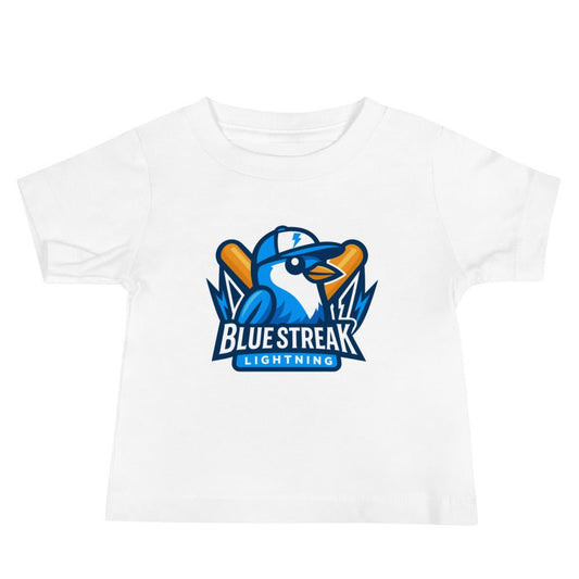 Performance | Baby T-Shirt | Blue Streak Lightning | Mascot Logo