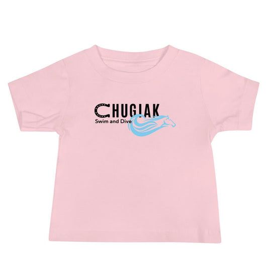 Performance | Baby T-Shirt | Chugiak Mustang Swim & Dive | Crest Logo