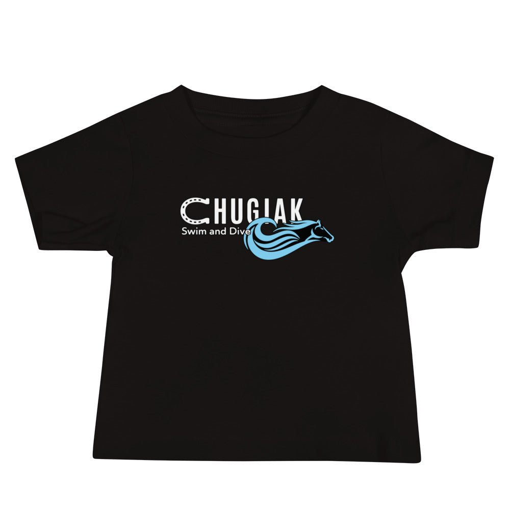 Performance | Baby T-Shirt | Chugiak Mustang Swim & Dive | Emblem Logo