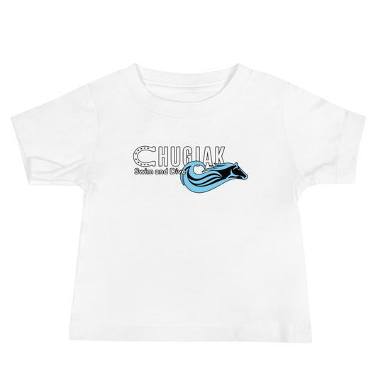Performance | Baby T-Shirt | Chugiak Mustang Swim & Dive | Emblem Logo