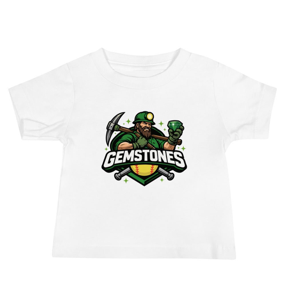 Performance | Baby T-Shirt | Silver Valley Gemstones | Emerald Valley Logo