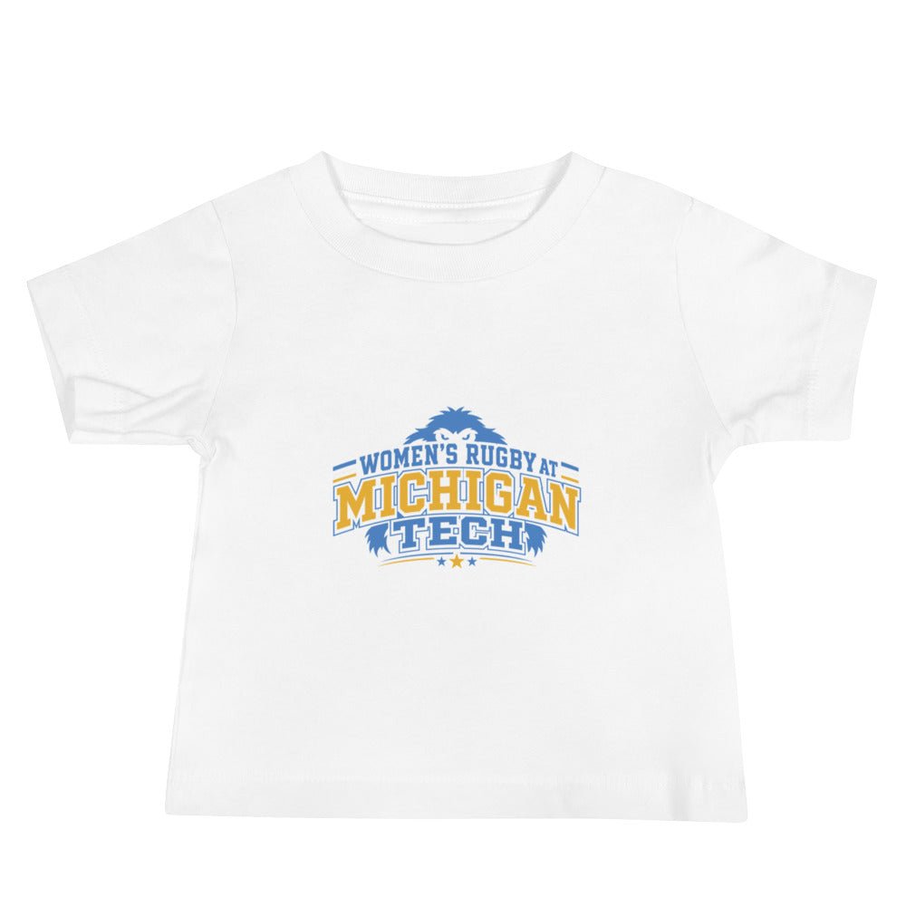 Performance | Baby T-Shirt | Women’s Rugby at Michigan Tech | Varsity Crest Logo