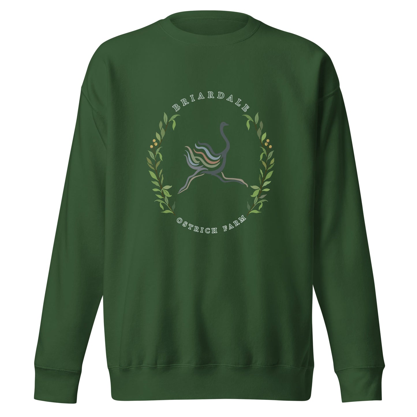 Performance | Crewneck | Briardale Ostrich Farm | Crest Logo