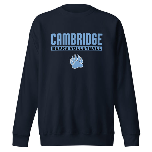Performance | Crewneck | Cambridge Volleyball | Script Paw Logo